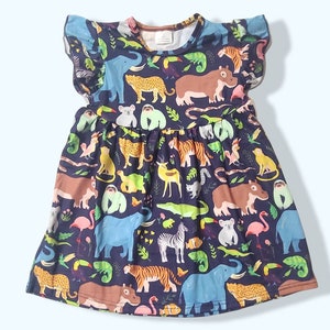 Vestido de mangas esvoaçantes Animal Adventures
