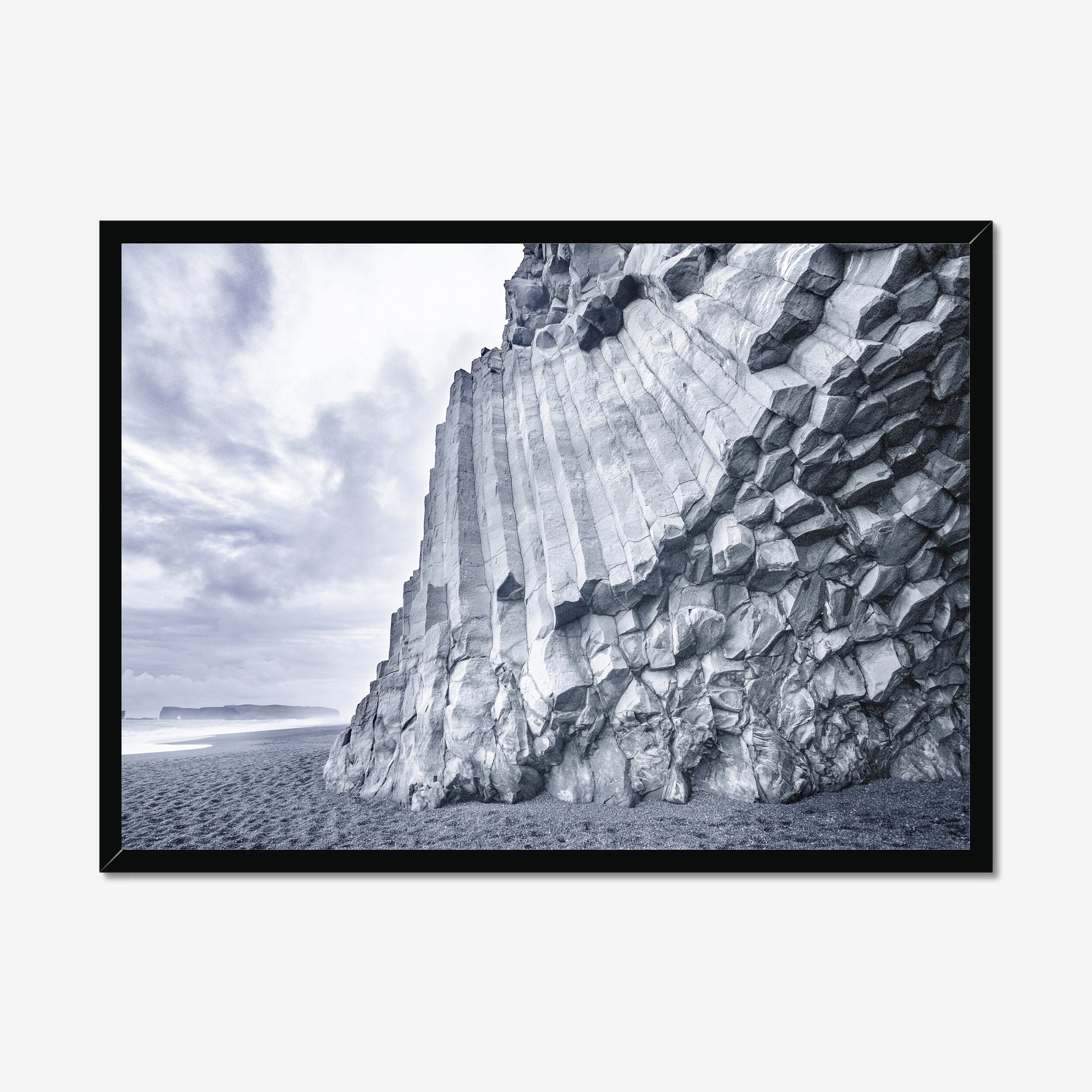 Islande Mer Paysage Plage de Sable Noir Photographie Impressions Nature Art Mural Décoration Intérie