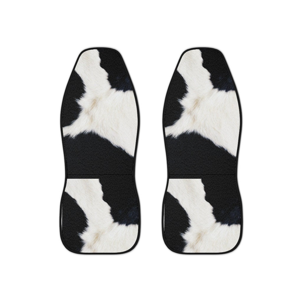 Cowhide Seat Covers set of 2 Gifts for Her Black and Etsy