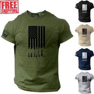 American Soldier Flag T Shirt, Military, Army, Marine, Navy, Air Force, USA