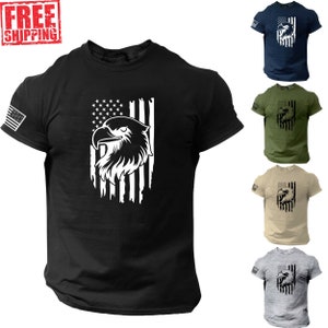 American Flag Bald Eagle T Shirt, Patriotic, 1776, Military, Veteran, 2a, USA
