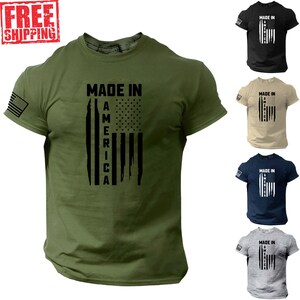 Made In America American Flag T Shirt, 1776, Patriotic, Veteran, 2A, United, USA