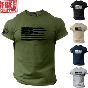 1776 American Flag T Shirt, Vintage, Veteran, Military, 2A, Patriotic, USA