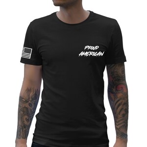 Proud American Shirt: Patriotic USA Flag Cotton Tee