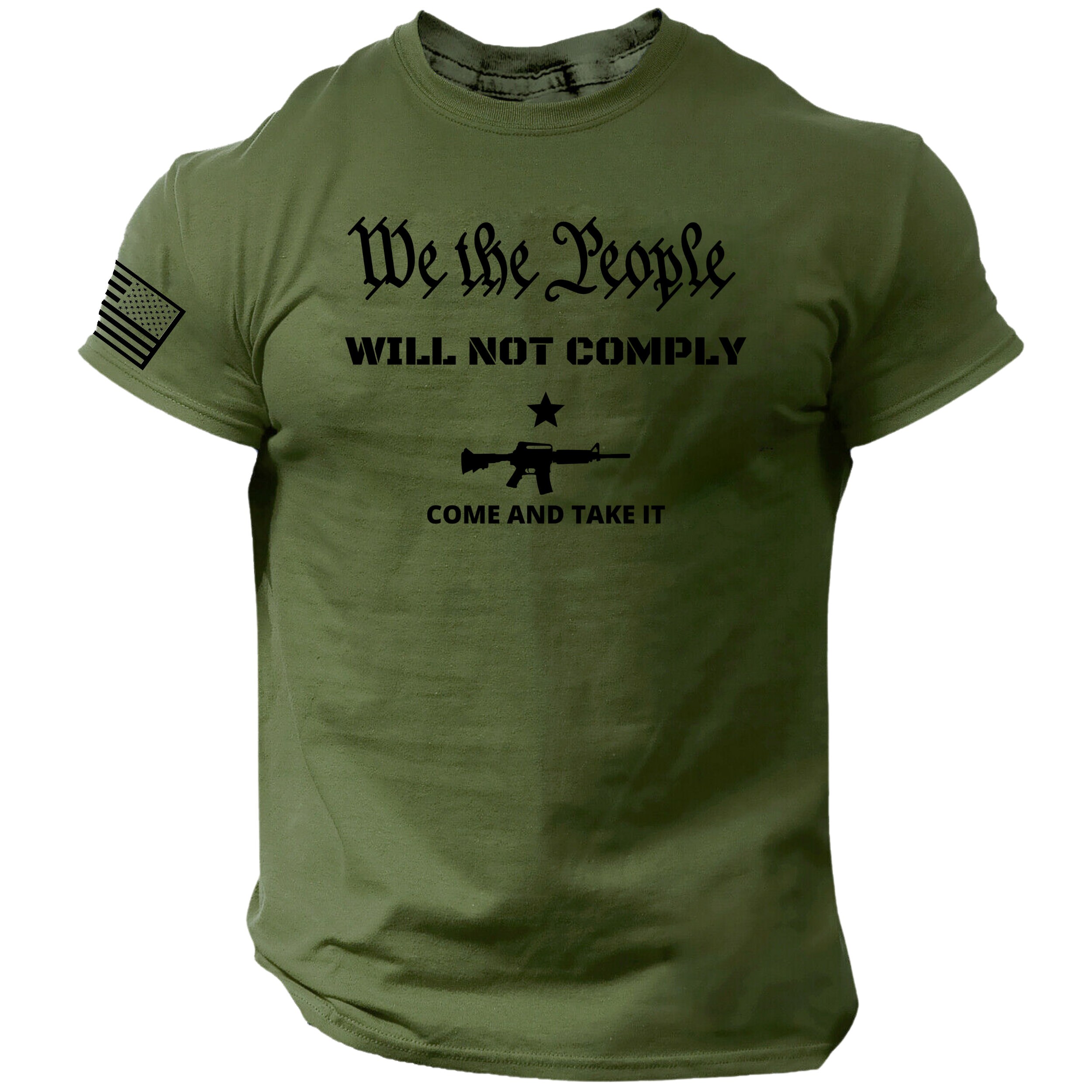 We The People T-Shirt | US Constitution & 2A Theme | Many Colors Available | Unisex Adult Size XL