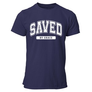 Saved By Grace Christian T-Shirt: Unisex Cotton Church Tee