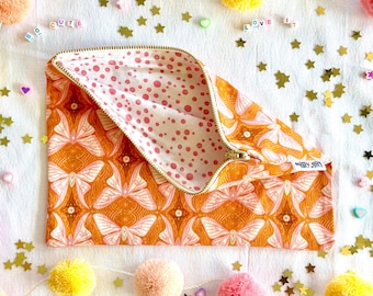 Soft Pouch Orange Butterfly