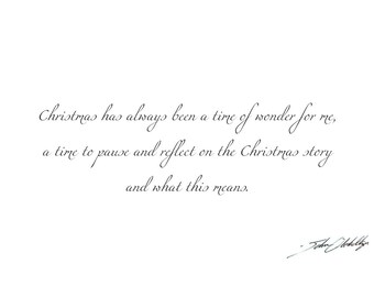 Christmas has always been a time of wonder for me, a time to pause and reflect on the Christmas story and what this means. Print