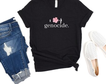 f*ck genocide shirt, decolonize shirt, every child matters, indigenous canada, indigenous owned shop, orange shirt day canada