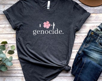 f*ck genocide shirt, decolonize shirt, every child matters, indigenous canada, indigenous owned shop, orange shirt day canada