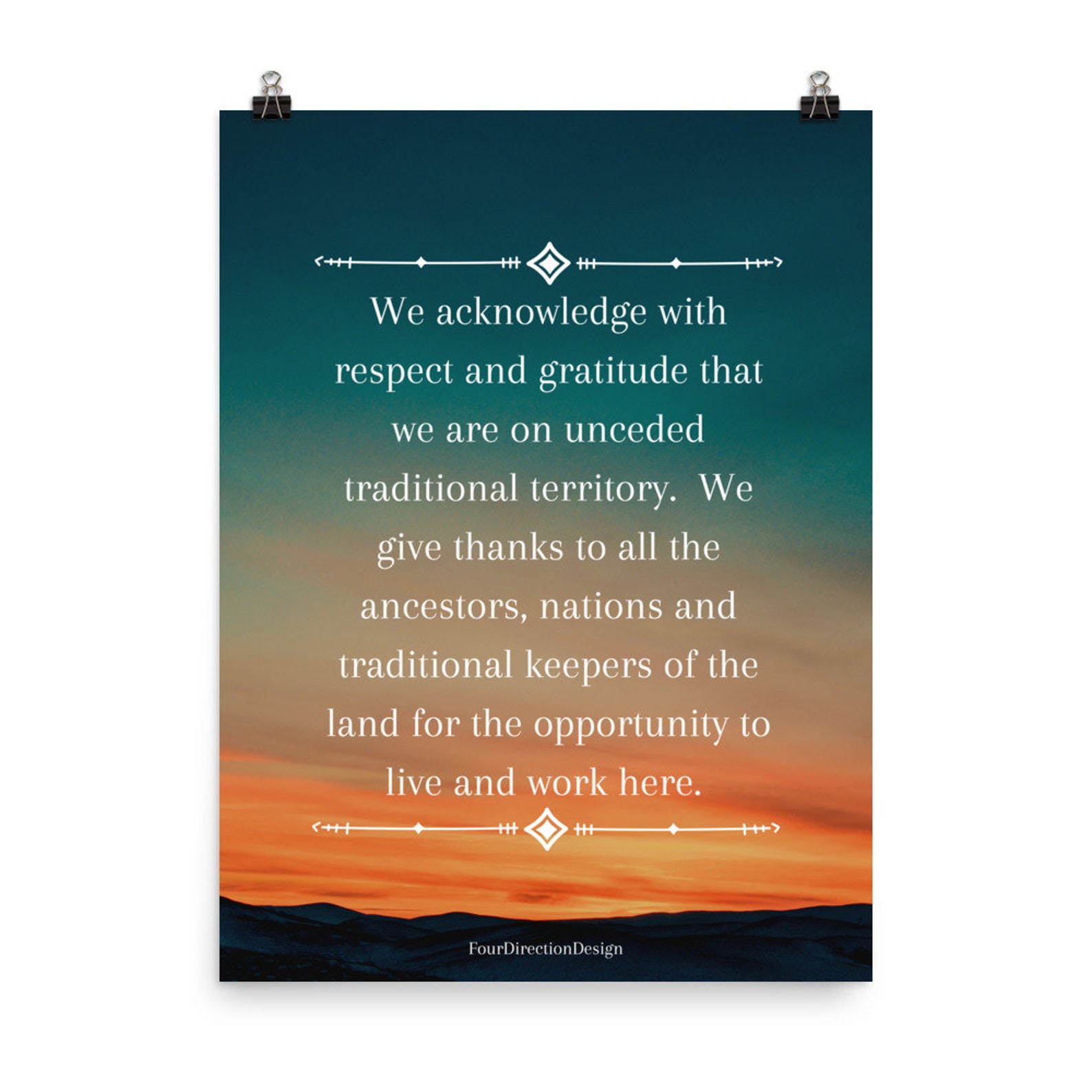 Personalized Land Acknowledgment Art, Indigenous Cultural Safety Art