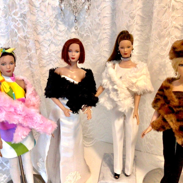 Doll faux fur wrap made to fit most 16” Tonner dolls like Tyler Wentworth.  gene dolls.  Chose one of four colors.