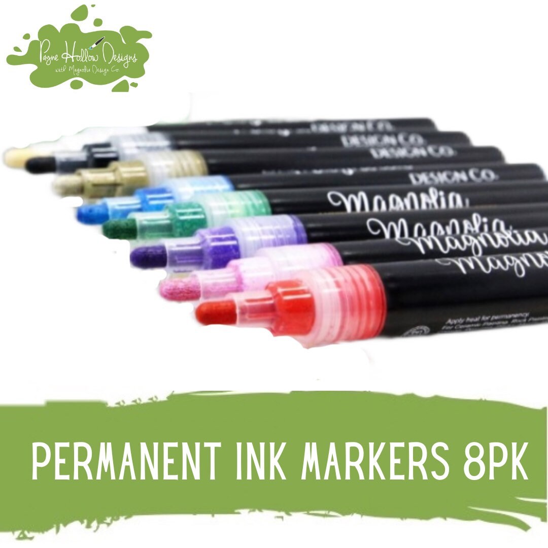 PERMANENT INK PENS Set of 8 Pens From Magnolia Design Co. Etsy