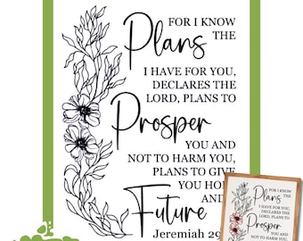 Jeremiah 29:11  Silkscreen Stencil • Magnolia Design Co. •  Farmhouse • Faith • 8.5" X 11”