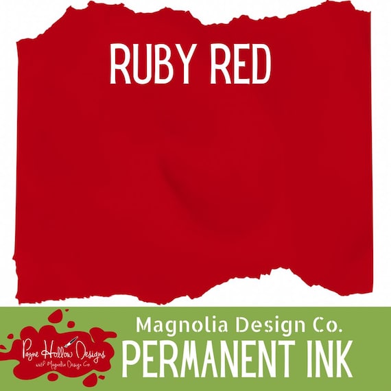 RUBY RED Permanent Ink • Magnolia Design Co Permanent Ink • Ink For Stencils