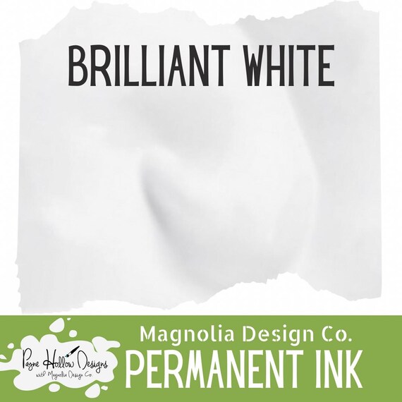 BRILLIANT WHITE Permanent Ink • Magnolia Design Co. • Ink For Stencils