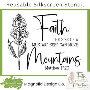 Mustard Seed Stencil • Magnolia Design Co • 8.5 X 11 • Reusable Silkscreen Stencil • DIY • Craft Supplies • Inspirational • Faith