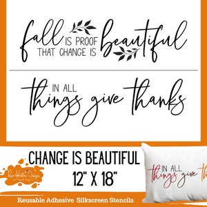 Change is Beautiful Stencil • Magnolia Design Co • 12 X 18 • Reusable ...