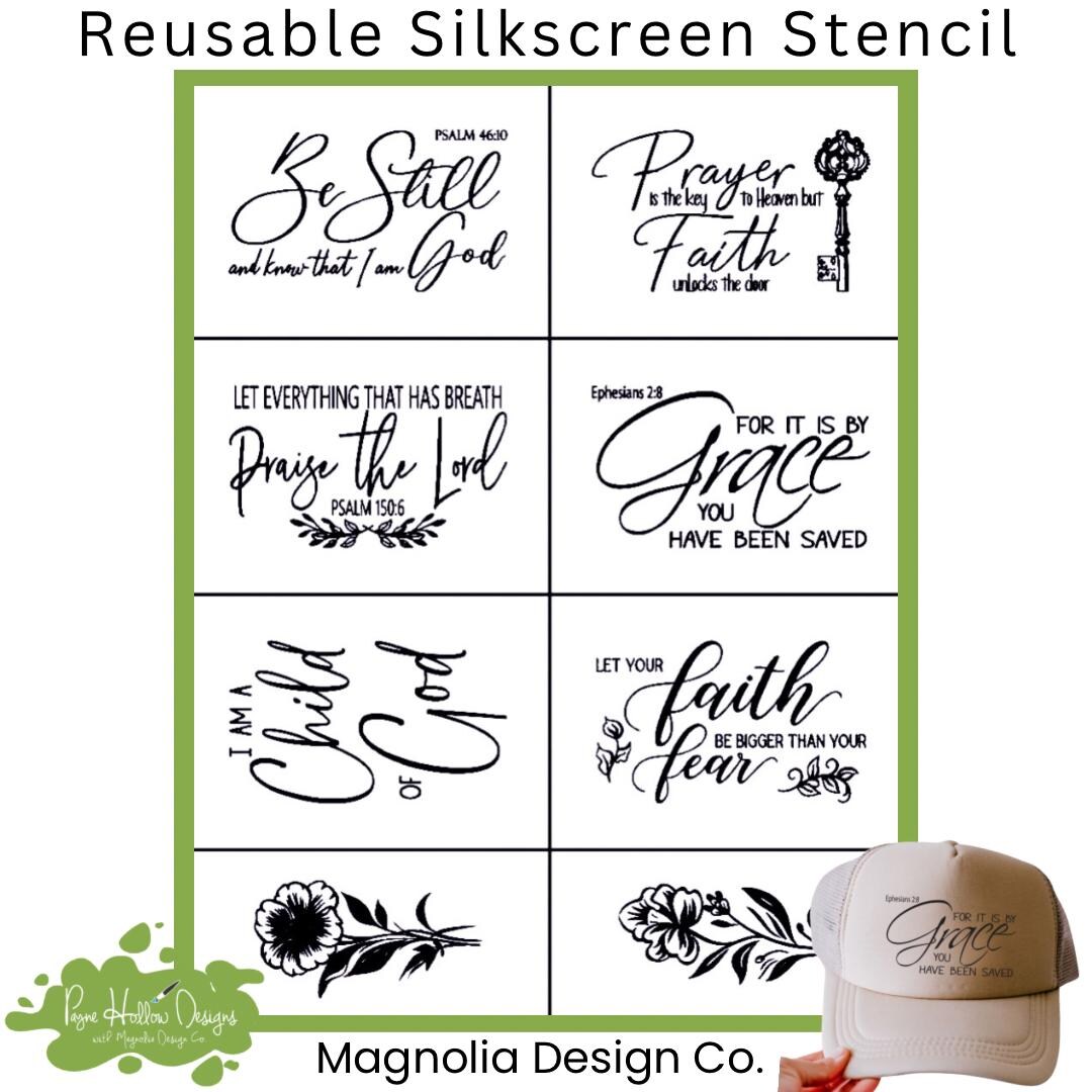 Faith Favorite Minis Stencil • Magnolia Design Co • 8.5 X 11 • Reusable ...