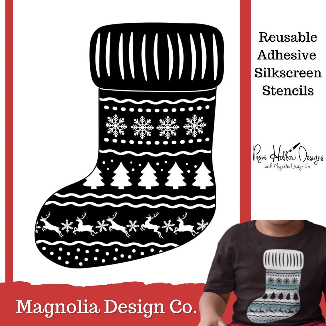 STOCKING Stencil Retired Reusable Silkscreen Stencil 12 - Etsy