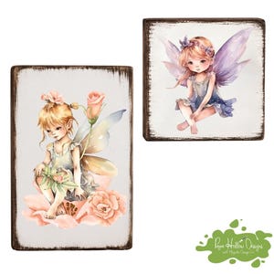 Fairies And Flowers Rub-On Transfer • Magnolia Design Co. • Farmhouse • Floral • 12" X 12” image 9