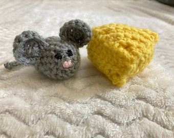 Catnip mouse and cheese toys