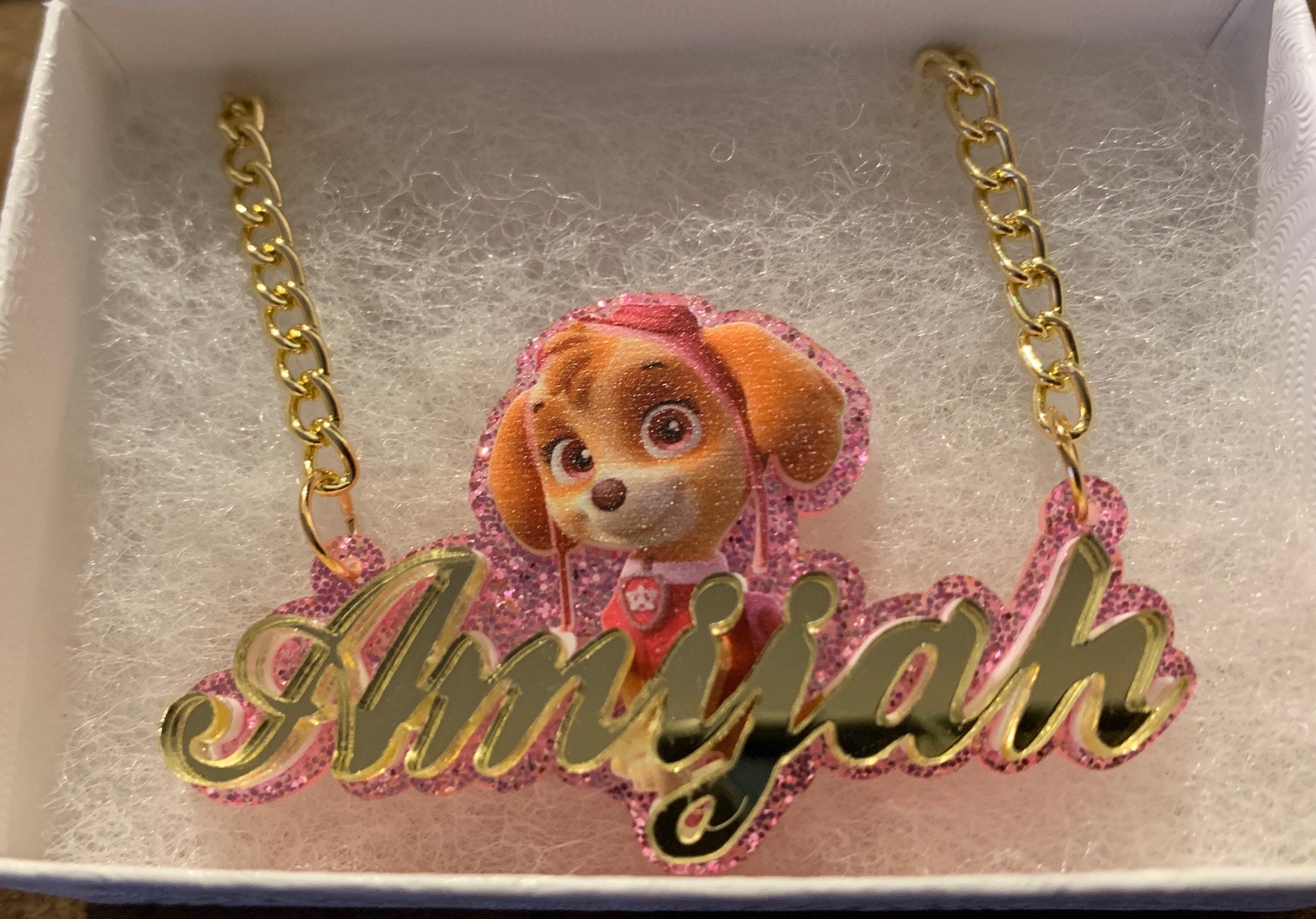 Paw Patrol Acrylic Custom Necklace Etsy