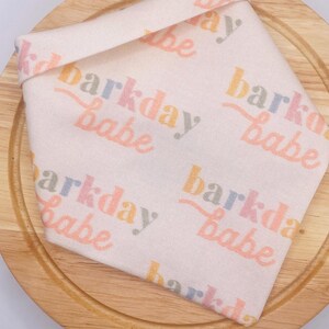 Dog Bandana, Birthday Bandana, Barkday Babe Bandana, Snap On Bandana, Dog Gift, Pet Accessories, Barkday Birthday Dog, Pet Neck Wear