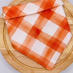 Dog Bandana, Fall Plaid Dog Bandana, Thanksgiving Bandana, Snap On Bandana, Dog Scarf, Pet Gift, Fall Bandana, Thanksgiving Dog Bandana