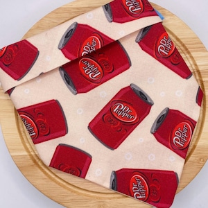 Dog Bandana, Dr. Pupper Dog Bandana, Dr. Pupper Dog Bandana, Snap On Bandana, Dog Scarf, Pet Gift, Soda Bandana, Drink Bandana, Drink, Soda