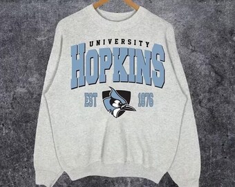 Vintage 90s Johns Hopkins University Sweatshirt Johns Hopkins Crewneck Johns Hopkins Sweater Johns Hopkins Blue Jays Print Logo Grey Small Etsy UK