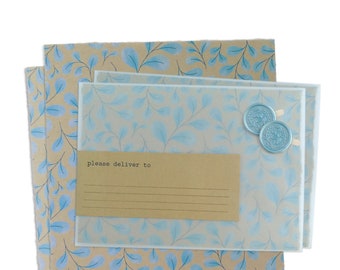 paper with dotted lines for writing Vellum Letter Writing Set with Wax Seals & Torn Edge Paper • Letter Stationery • Deckle Edge Recycled Kraft Paper with Dot Grid 5mm