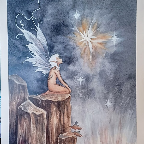 Vintage 2001 Amy Brown Signed and Numbered Print 97/500 -  The Source of Magic.  See description