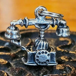 Vintage Sterling Silver phone charm
