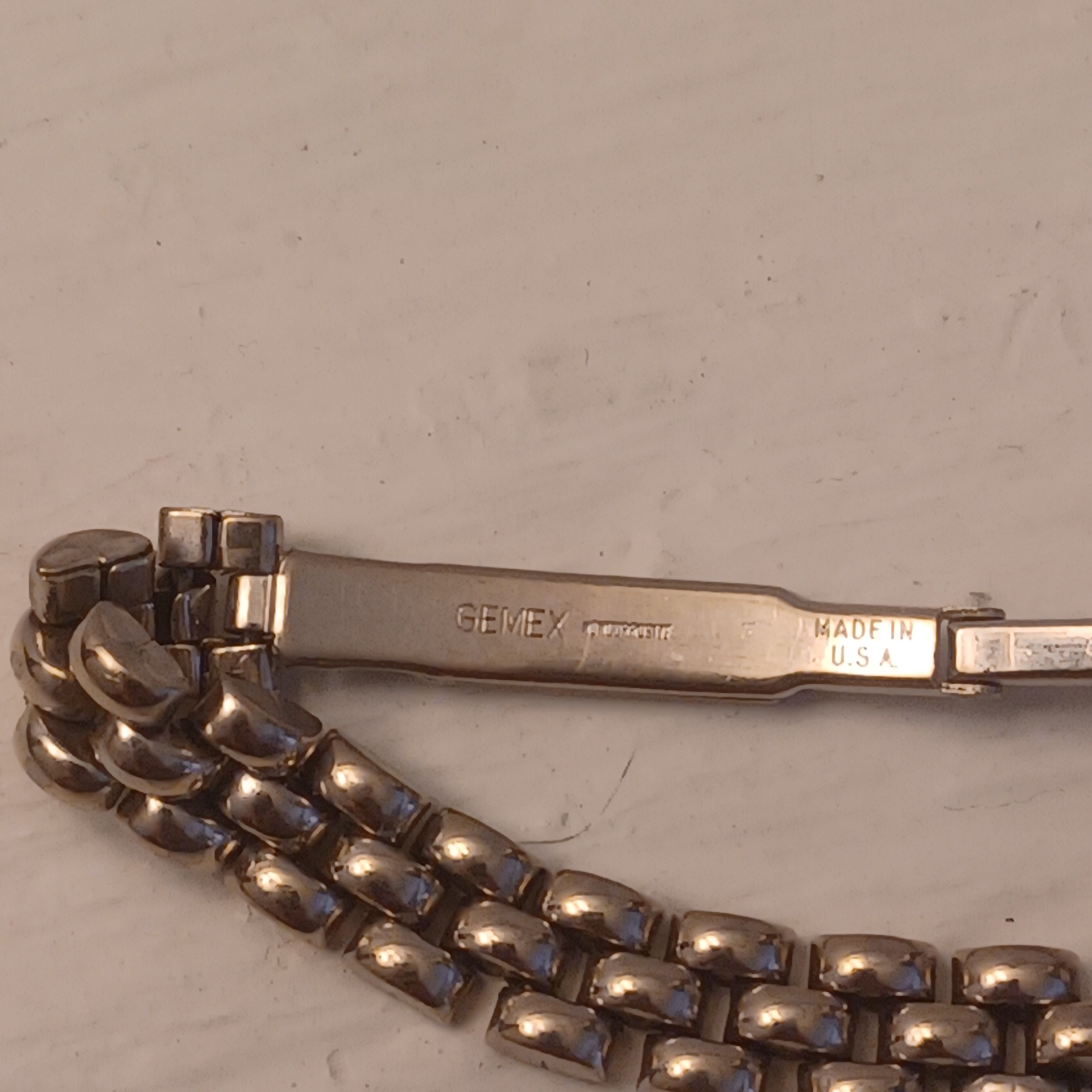 Bracelet De Montre Vintage GEMEX Acier Inoxydable - Neuf De Stock - Pour Pièces/Réparation - Occasion