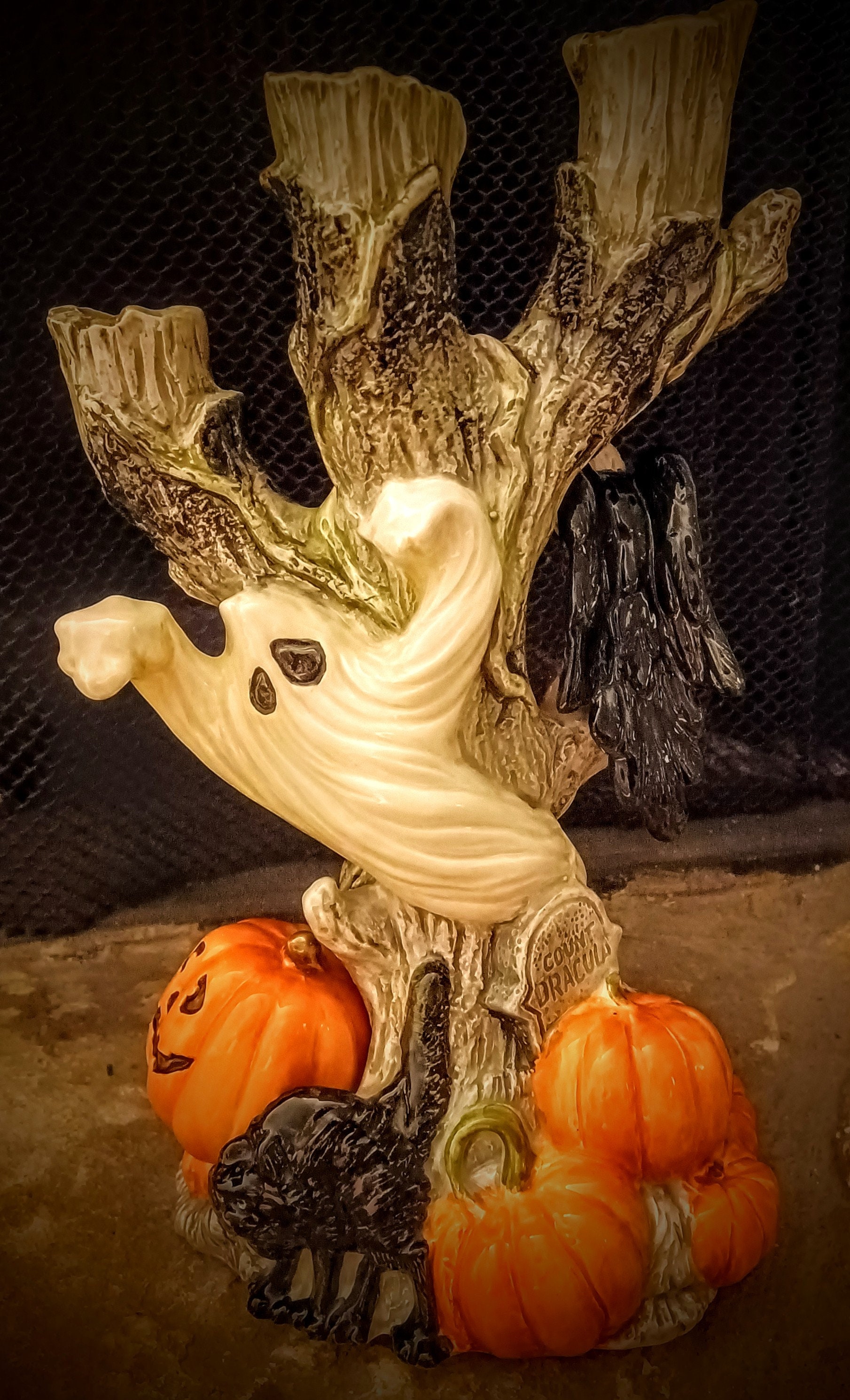 1988 Vintage Fitz and Floyd Halloween Candelabra, 3 Candles Included Etsy