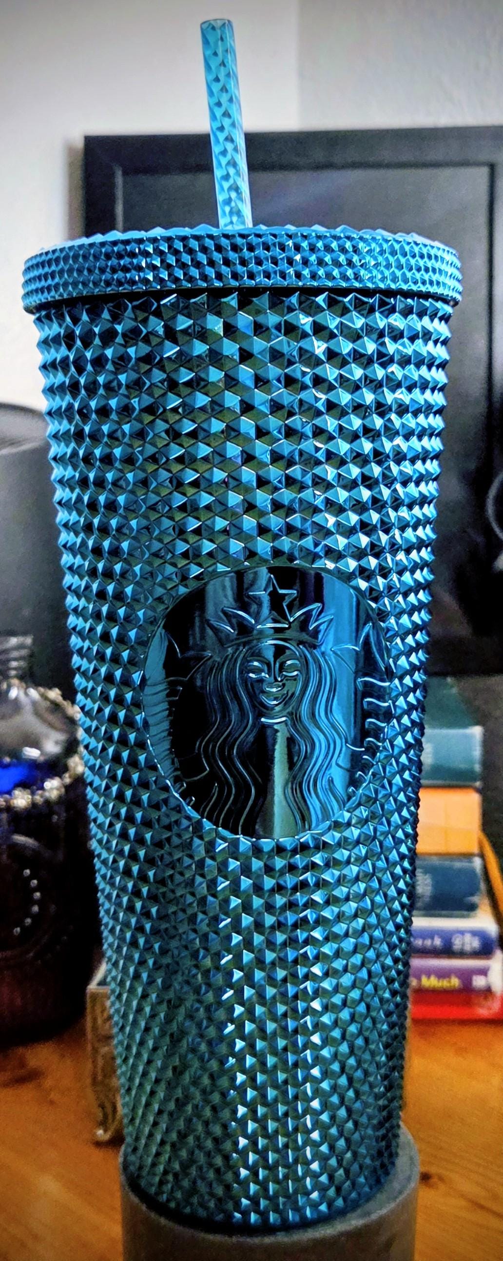Starbucks Summer 2023 Blue Metallic Studded 24oz Cold Cup Tumbler.  Pre-owned - Etsy Canada