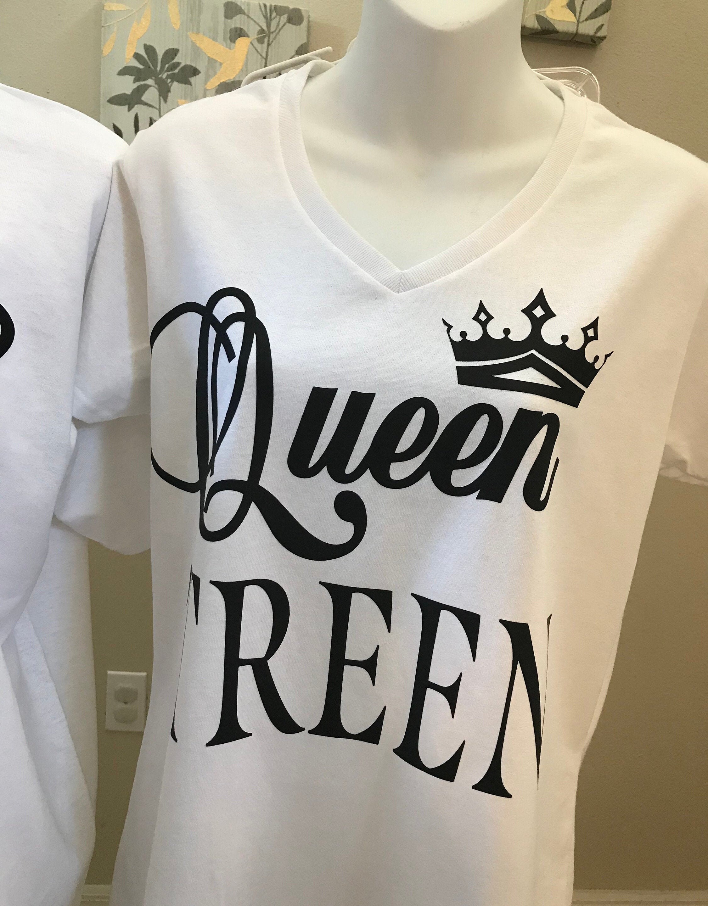 King Queen TShirt Set mit Namen King Queen Handmade Etsy