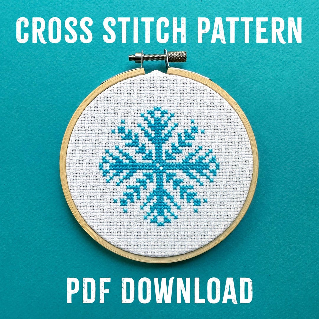 Snowflake Ornament Cross Stitch Pattern PDF Instant Download, Christmas ...