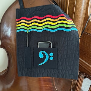 Bass Blanket with pencil pocket Rainbow waves