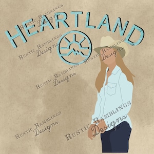 Amy Heartland ranch sublimation png