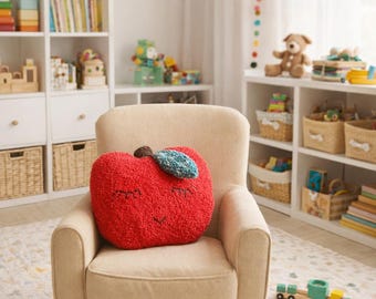 Sweet Apple Pillow | Kids Room Decor, New Baby Gift