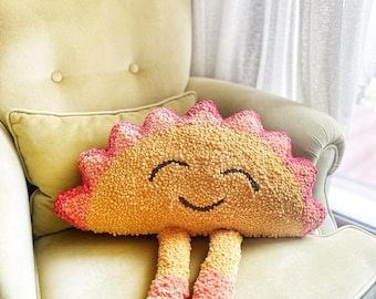 Sun Pillow | Sunshine Nursery Decor | Soft Velvet Cushion | Kids Room Decor | Baby Shower Gift