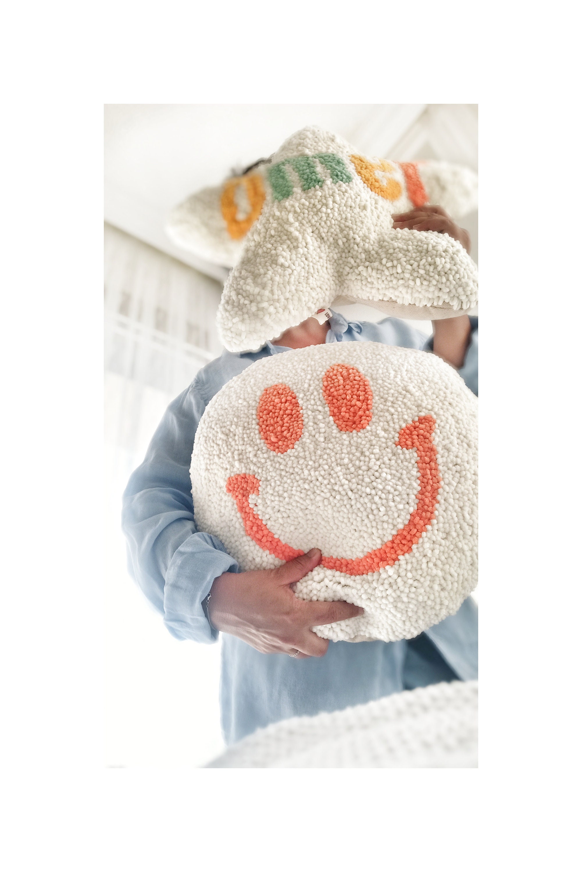 Smile Pillow Cover, Home Decor, Baby Room Pilow, Nursey Pillow, Bedroom