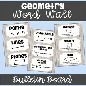 Geometry Word Wall - Bulletin Board