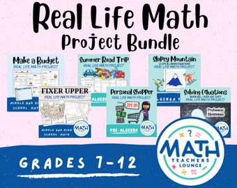 Real Life Math High School Projects Bundle - Project Based Learning