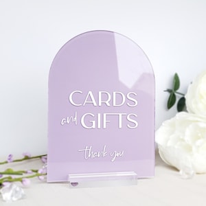 Tafelbord voor kaarten en cadeaus | Modern evenementdecor | Handgeschilderde achterkant van acryl met standaard