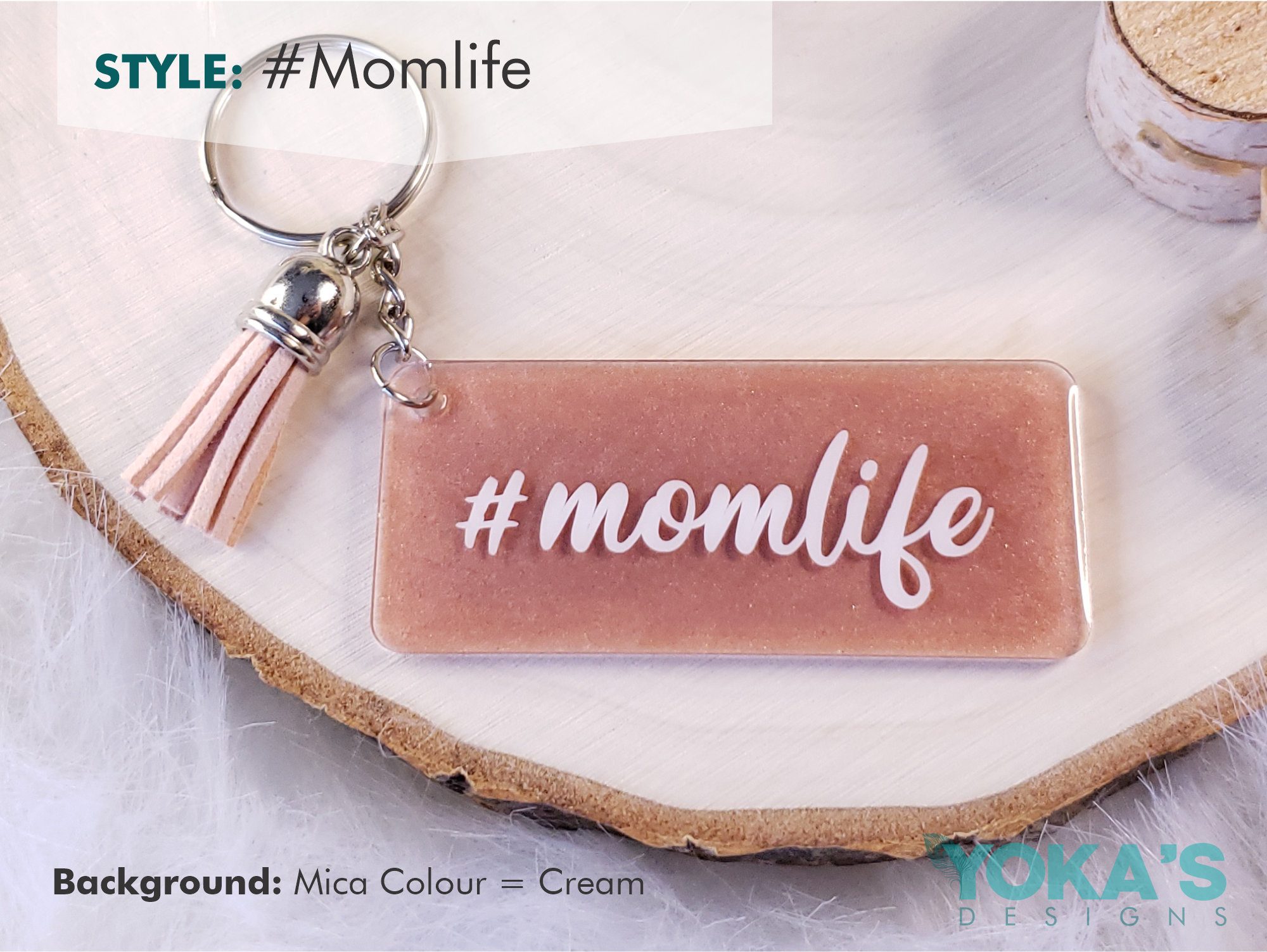 Portachiavi La migliore mamma di sempre / Regalo personalizzato per la festa della mamma o il compleanno / Ciondolo in resina acrilica / #Momlife / Mamma dell'anno - Italia
