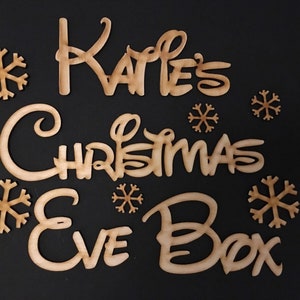Personalisierte Weihnachtskiste Schneeflocke, Bastelschild, Plakette