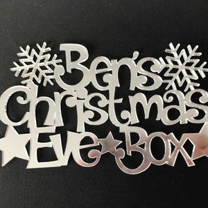 Personalised Christmas Eve Box Topper, Craft Sign, Plaque